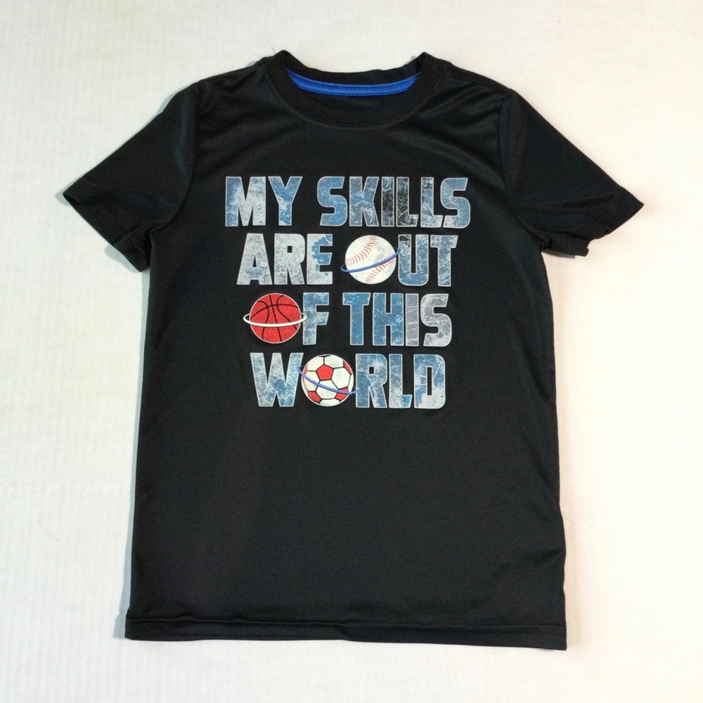 BCG Boys Size Small Black Kids Sports Graphic T-Shirt